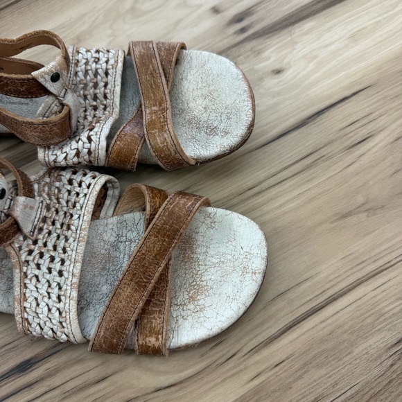 BED|STU Tan and Cream Leather Sandals - Picture 2 of 9